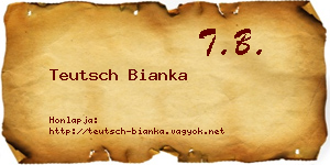 Teutsch Bianka névjegykártya